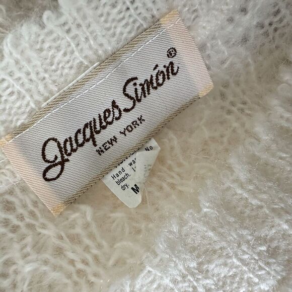 Vintage Jaqques Simon Sweater Cottagecore Feminine Academia 70s Ivory Women’s M - Picture 5 of 10